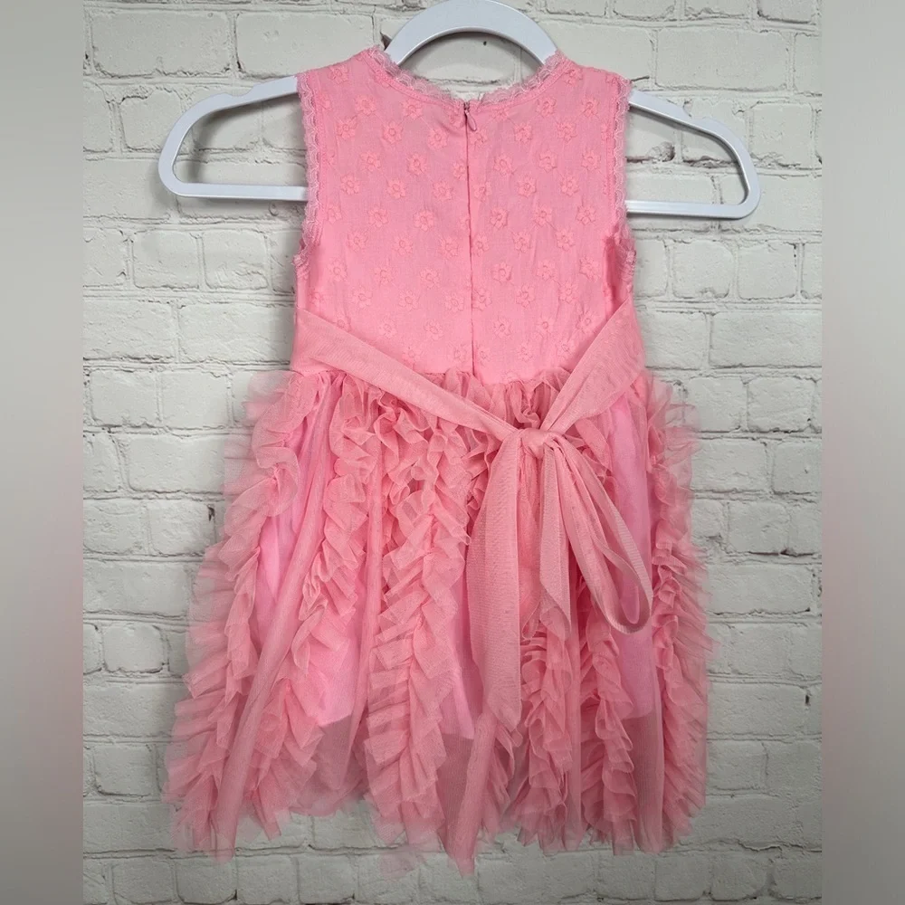 Pink princess barbie layered tulle sleeveless‎ Dress For Toddler Girls, sz M
